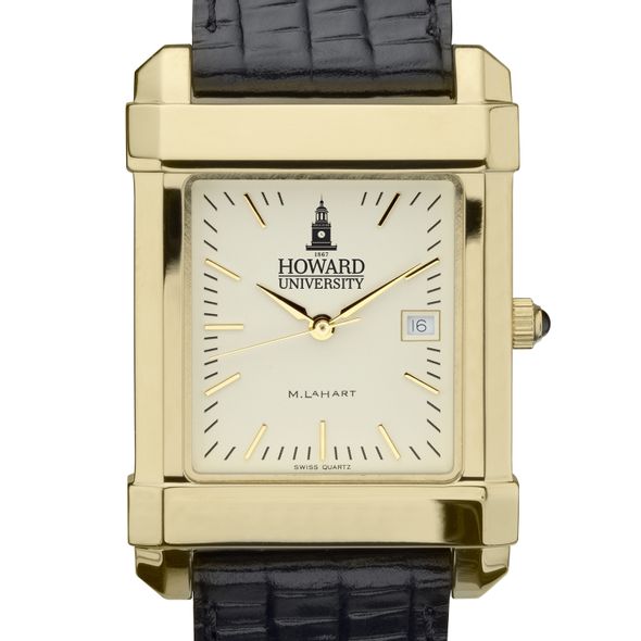 Howard Men's Gold Quad with Leather Strap - Image 1