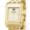 Texas A&M Men's Gold Quad Watch with Bracelet - Image 1