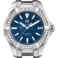 click to view Emory Women's TAG Heuer 35mm Steel Aquaracer with Blue Dial - Image 1