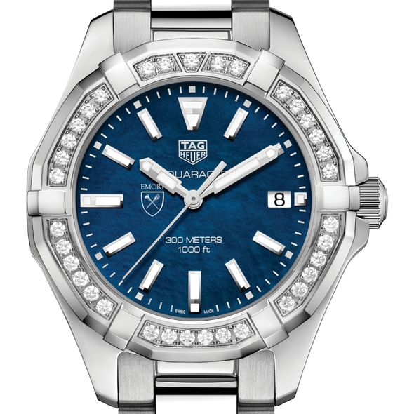 Emory Women's TAG Heuer 35mm Steel Aquaracer with Blue Dial - Image 1