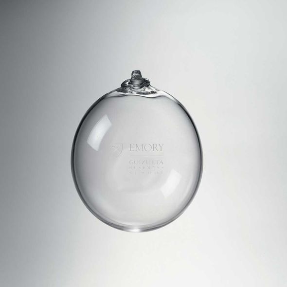 Emory Goizueta Glass Ornament by Simon Pearce - Image 1