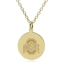 Ohio State 14K Gold Pendant & Chain