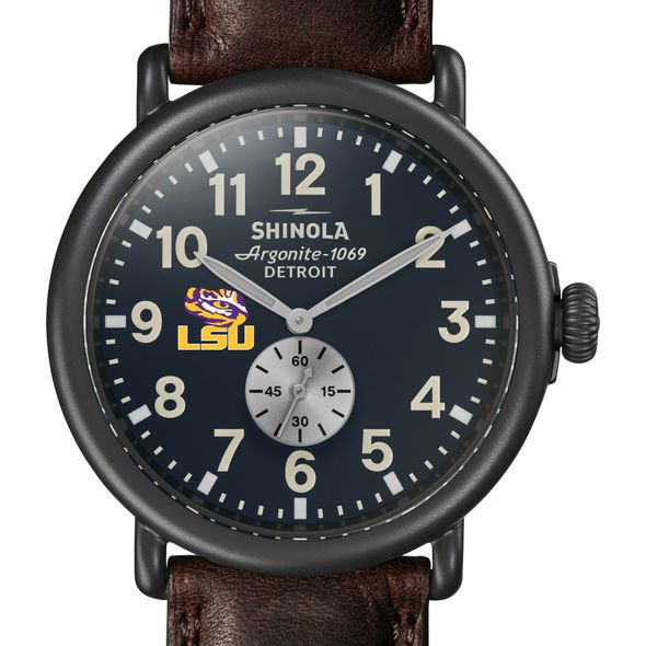 LSU Shinola Watch, The Runwell 47mm Midnight Blue Dial - Image 1