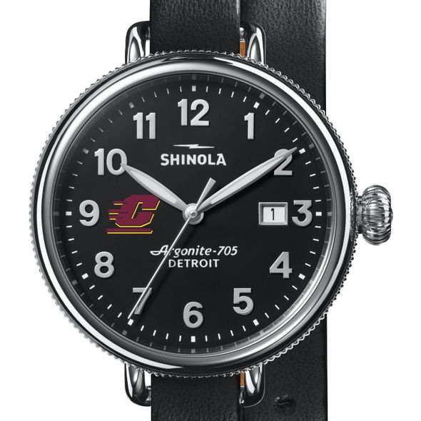 Central Michigan Shinola Watch, The Birdy 38mm Black Dial - Image 1