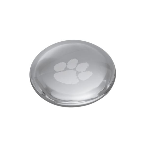 Clemson Glass Dome Paperweight by Simon Pearce - Image 1