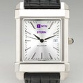 NYU Stern Men's Collegiate Watch with Leather Strap - Image 1