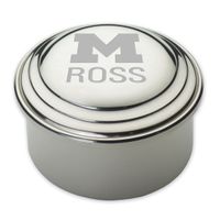 Michigan Ross Pewter Keepsake Box