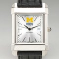 Michigan Ross Men's Collegiate Watch with Leather Strap - Image 1