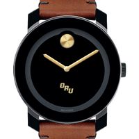 Oral Roberts University Men's Movado BOLD with Brown Leather Strap