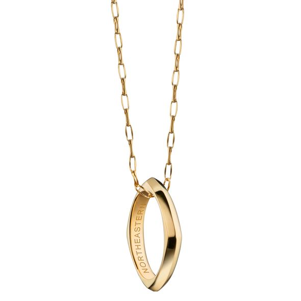 Northeastern Monica Rich Kosann Poesy Ring Necklace in Gold - Image 1