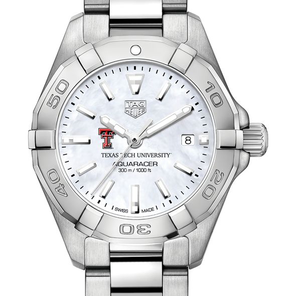 Texas Tech Women's TAG Heuer Steel Aquaracer w MOP Dial
