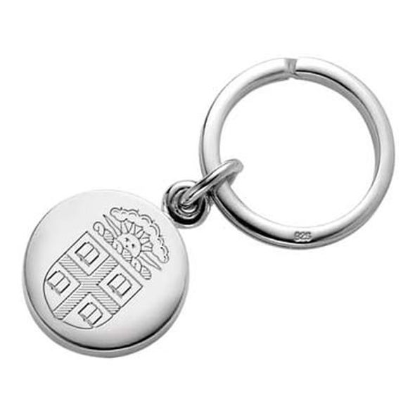 Brown Sterling Silver Insignia Key Ring - Image 1