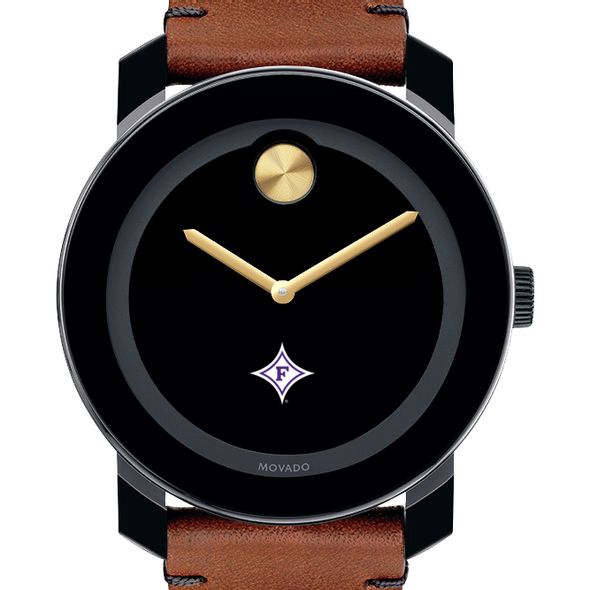 Furman University Men's Movado BOLD with Brown Leather Strap - Image 1