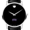 TCU Men's Movado Museum with Leather Strap - Image 1