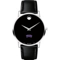 TCU Men's Movado Museum with Leather Strap - Image 2