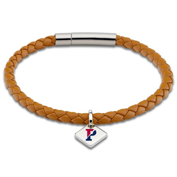 Penn Leather Bracelet with Sterling Silver Tag - Saddle