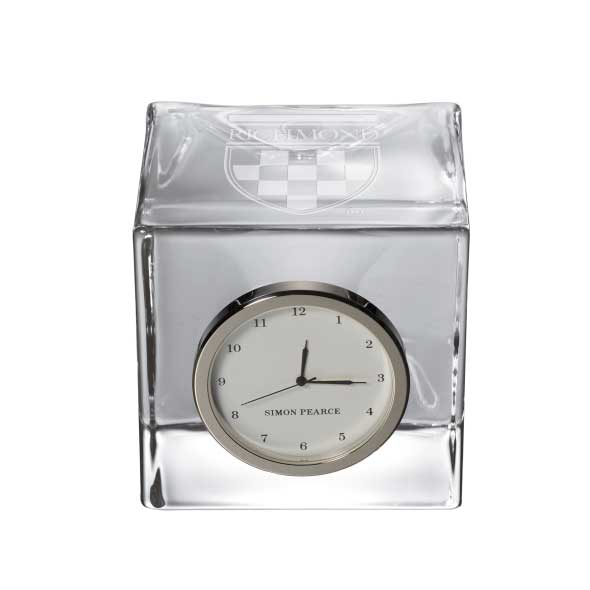 University of Richmond Glass Desk Clock by Simon Pearce