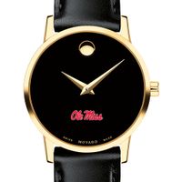 Ole Miss Women's Movado Gold Museum Classic Leather
