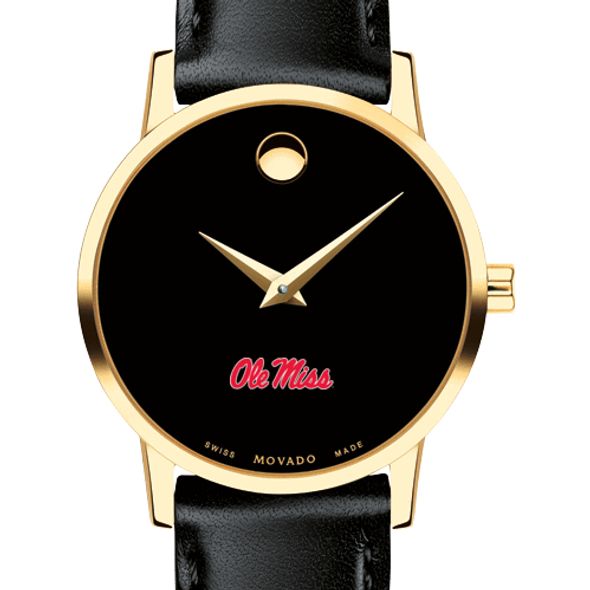 Ole Miss Women's Movado Gold Museum Classic Leather - Image 1