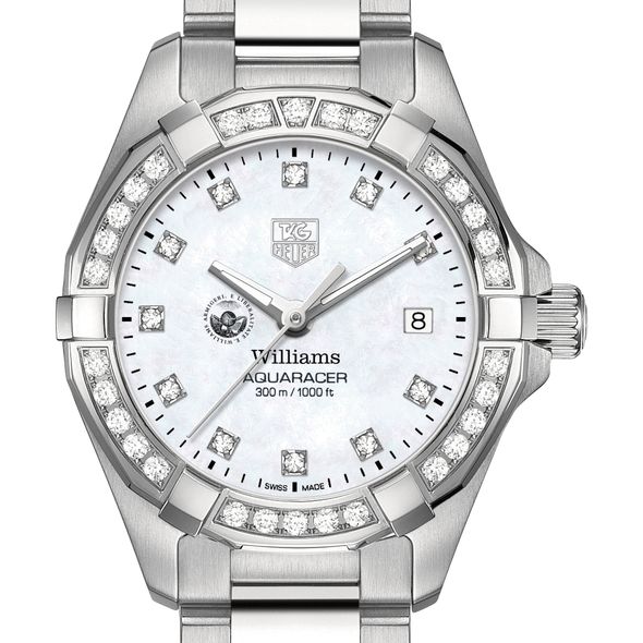 Williams College W's TAG Heuer Steel Aquaracer with MOP Dia Dial & Bezel