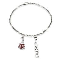 Texas A&M 2023 Sterling Silver Anklet