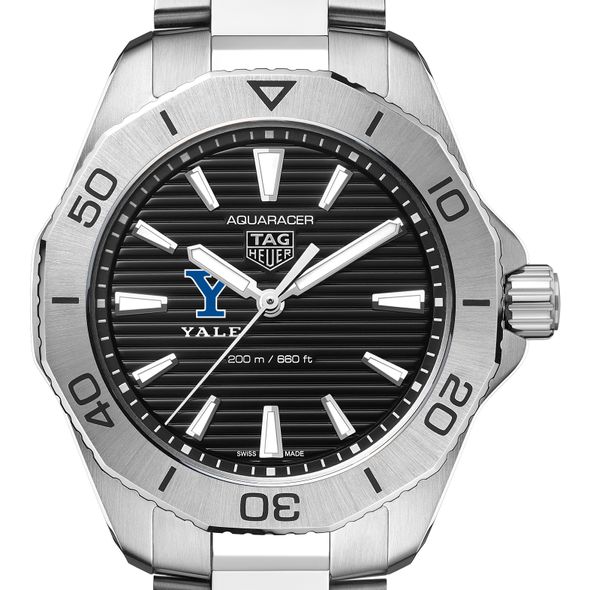 Yale Men's TAG Heuer Steel Aquaracer with Black Dial - Image 1
