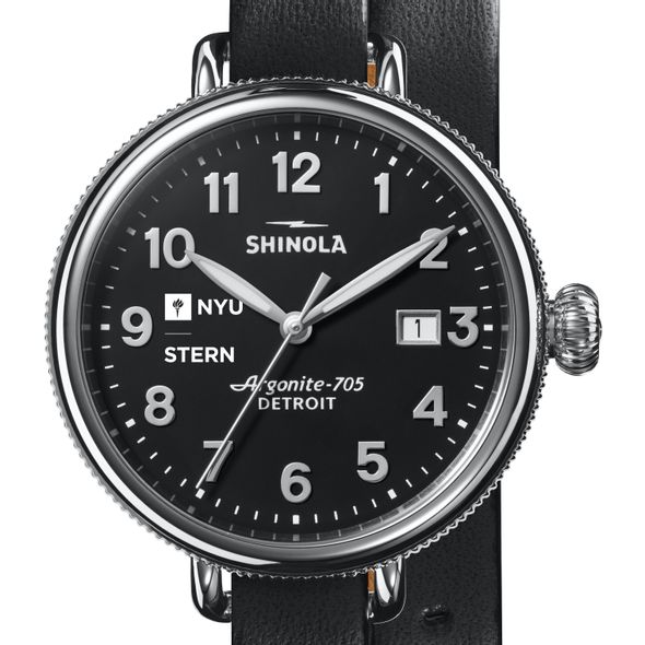 NYU Stern Shinola Watch, The Birdy 38mm Black Dial - Image 1