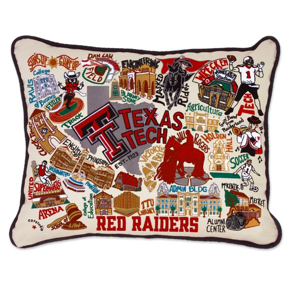 Texas Tech Embroidered Pillow - Image 1