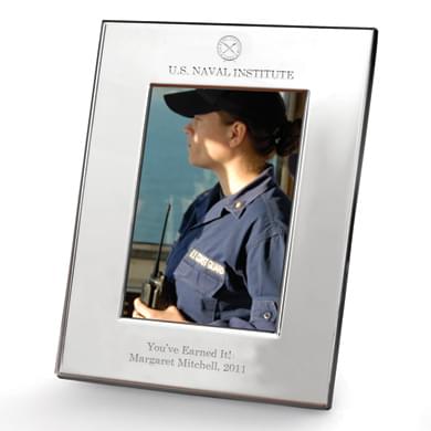 USNI Polished Pewter 5x7 Picture Frame