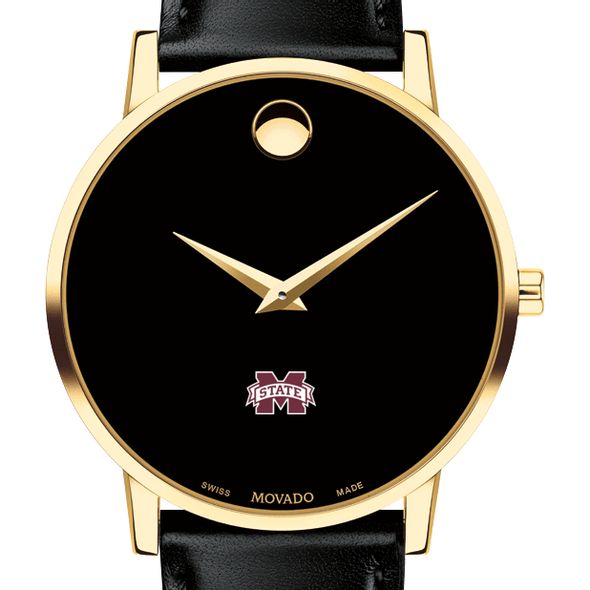 MS State Men's Movado Gold Museum Classic Leather - Image 1