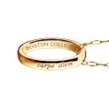 BC Monica Rich Kosann "Carpe Diem" Poesy Ring Necklace Gold - Image 3