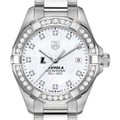 click to view Loyola University Women's TAG Heuer Steel Aquaracer with MOP Diamond Dial & Bezel - Image 1
