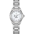 click to view Loyola University Women's TAG Heuer Steel Aquaracer with MOP Diamond Dial & Bezel - Image 2