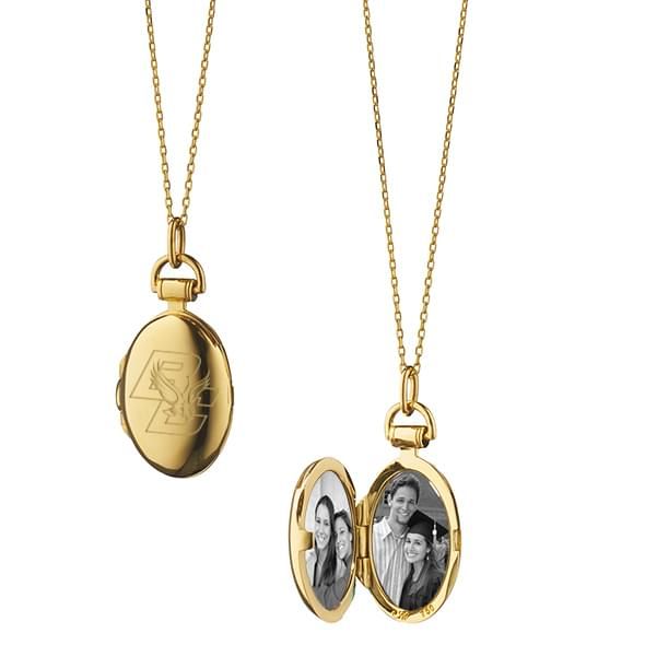 Boston College Monica Rich Kosann Petite Locket in Gold - Image 1