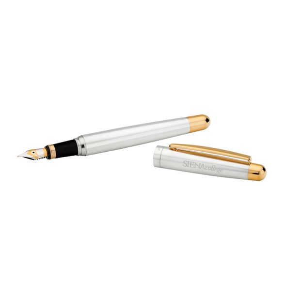 Siena Fountain Pen in Sterling Silver with Gold Trim - Image 1