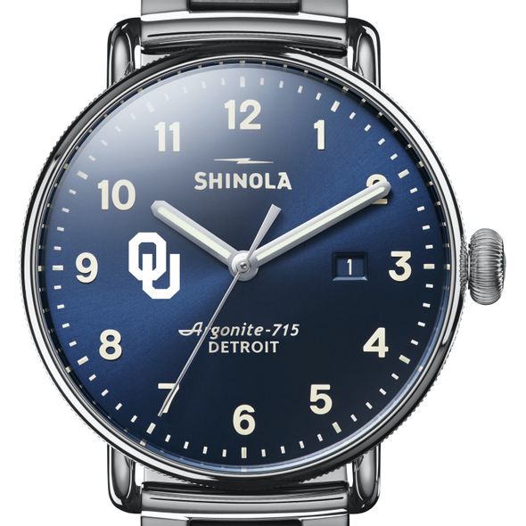 Oklahoma Shinola Watch, The Canfield 43mm Blue Dial - Image 1