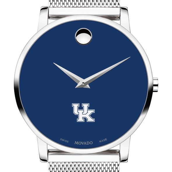 University of Kentucky Men's Movado Museum with Blue Dial & Mesh Bracelet