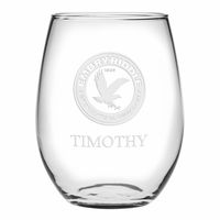 ERAU Stemless Wine Glasses Made in the USA - Set of 2