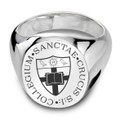 Holy Cross Sterling Silver Oval Signet Ring - Image 1