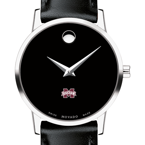 Mississippi State Women's Movado Museum with Leather Strap