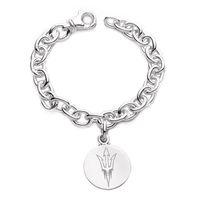 Arizona State Sterling Silver Charm Bracelet