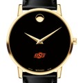 Oklahoma State University Men's Movado Gold Museum Classic Leather - Image 1