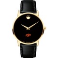 Oklahoma State University Men's Movado Gold Museum Classic Leather - Image 2