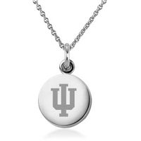 Indiana University Necklace with Charm in Sterling Silver