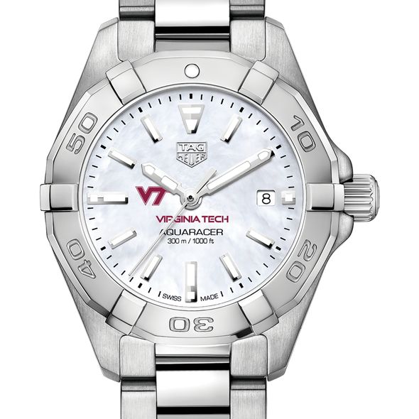Virginia Tech Women's TAG Heuer Steel Aquaracer w MOP Dial