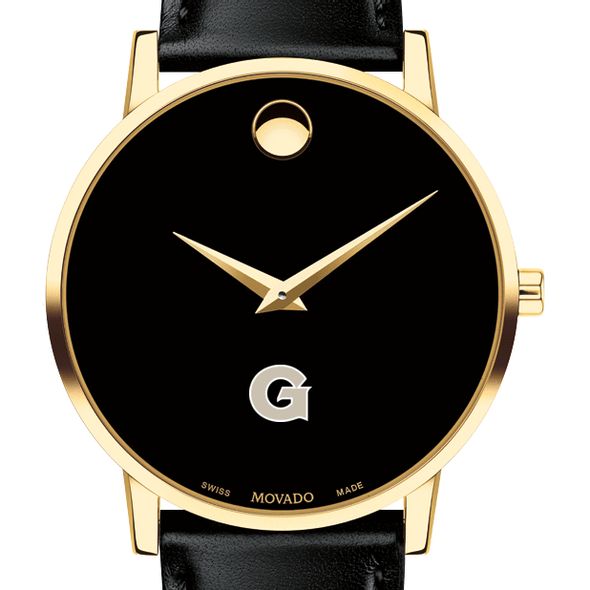 Georgetown Men's Movado Gold Museum Classic Leather - Image 1
