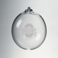 Ohio State Glass Ornament by Simon Pearce
