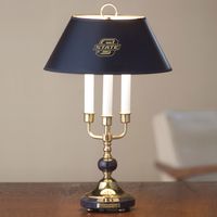 Oklahoma State University Lamp in Brass & Marble