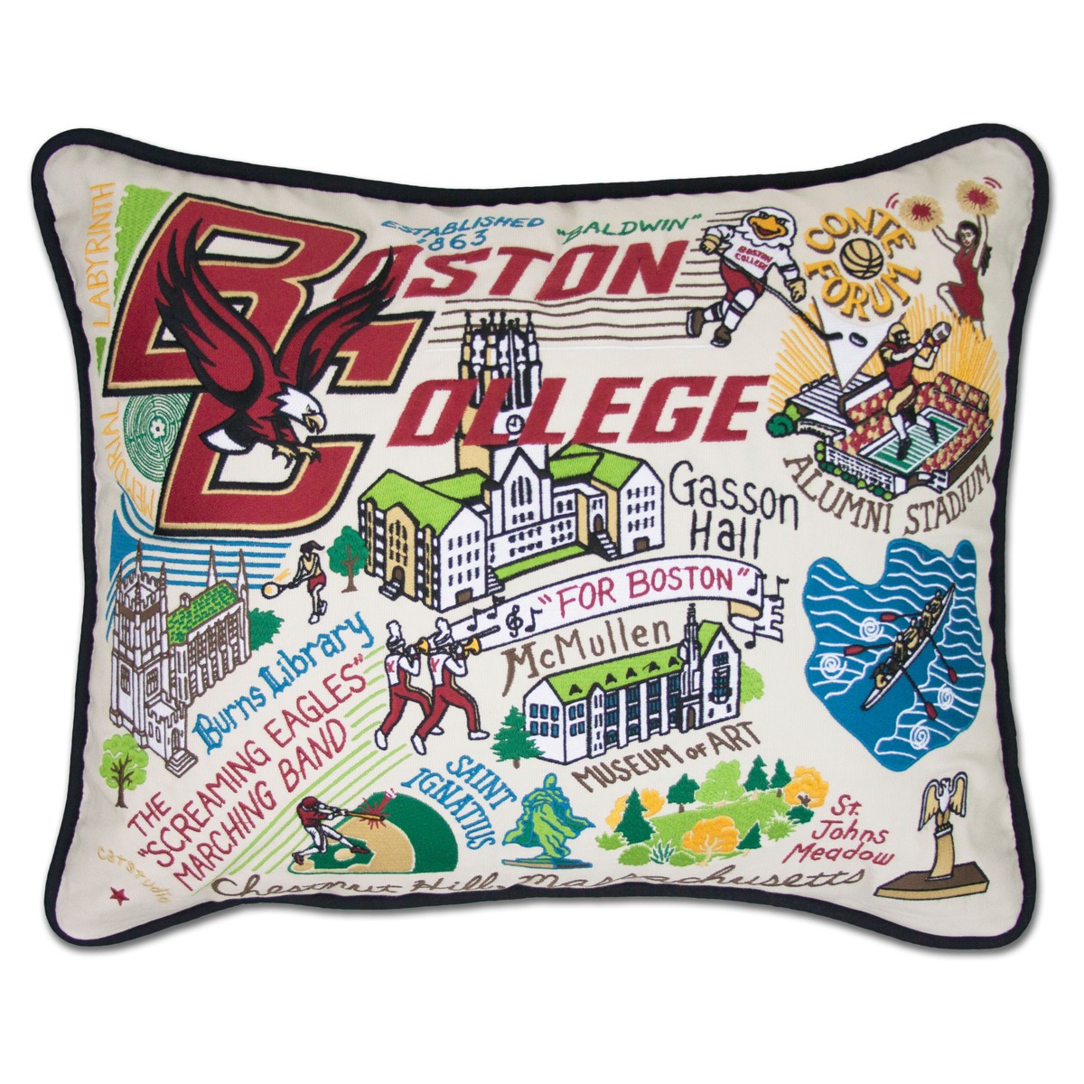 Boston College Embroidered Pillow at M.LaHart & Co.