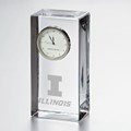 Illinois Tall Glass Desk Clock by Simon Pearce - Image 1